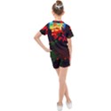 Neon Cone Flower Kids  Mesh Tee and Shorts Set View2