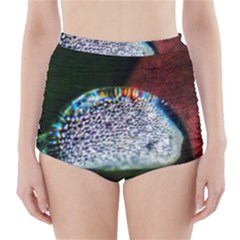 Rainbow Water Droplet High-waisted Bikini Bottoms by okhismakingart