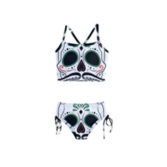Day Of The Dead Skull Sugar Skull Girls  Tankini Swimsuit by Sudhe