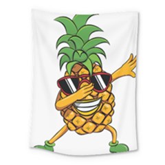 Dabbing Pineapple Sunglasses Shirt Aloha Hawaii Beach Gift Medium Tapestry by SilentSoulArts