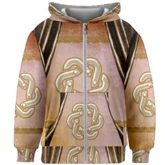 Decorative Celtic Knot Kids  Zipper Hoodie Without Drawstring by FantasyWorld7
