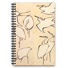 Katsushika Hokusai, Egrets From Quick Lessons In Simplified Drawing 5 5  X 8 5  Notebook by Valentinaart