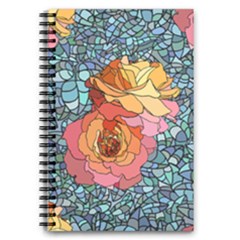 Stained Glass Roses 5 5  X 8 5  Notebook by WensdaiAmbrose