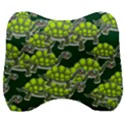 Seamless Turtle Green Velour Head Support Cushion View1