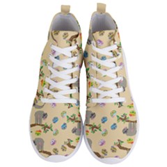 Sloth Neutral Color Cute Cartoon Men s Lightweight High Top Sneakers