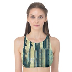 Texture Abstract Buildings Tank Bikini Top by Pakrebo