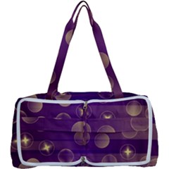 Background Purple Lines Decorative Multi Function Bag