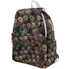 Bird Peacock Tail Feathers Top Flap Backpack