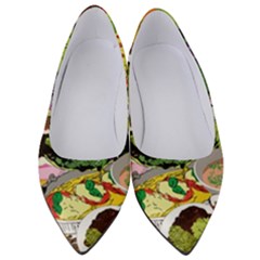 Eat Food Background Art Color Women s Low Heels by Pakrebo