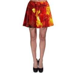 Bernstein Burning Stone Gem Skater Skirt by Pakrebo