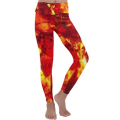 Bernstein Burning Stone Gem Kids  Lightweight Velour Classic Yoga Leggings by Pakrebo