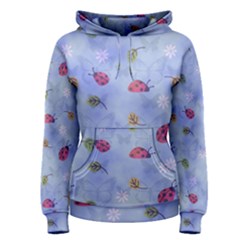 Ladybug Blue Nature Women s Pullover Hoodie by HermanTelo