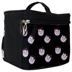 Lazy Bat On Black Pattern Make Up Travel Bag (big) by snowwhitegirl