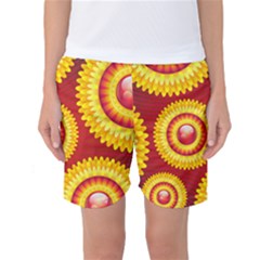 Floral Abstract Background Texture Women s Basketball Shorts by HermanTelo