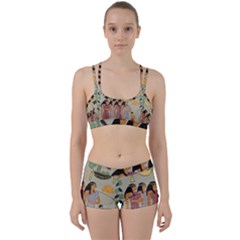 Egyptian Paper Women Child Owl Perfect Fit Gym Set