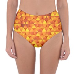 Background Triangle Circle Abstract Reversible High-waist Bikini Bottoms