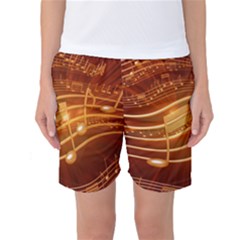 Music Notes Sound Musical Love Women s Basketball Shorts by Bajindul