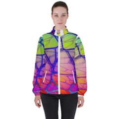 Isolated Transparent Sphere Women s High Neck Windbreaker by Pakrebo