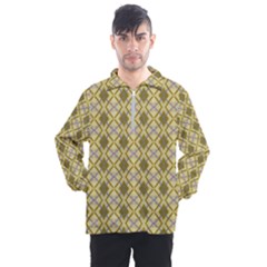 Argyle Large Yellow Pattern Men s Half Zip Pullover by BrightVibesDesign