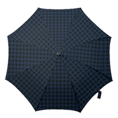 Argyle Dark Purple Black Pattern Hook Handle Umbrellas (medium) by BrightVibesDesign