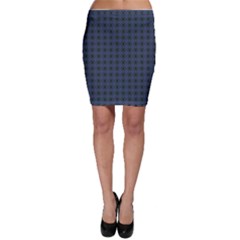 Argyle Dark Purple Black Pattern Bodycon Skirt