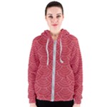 Rose sashiko Women s Zipper Hoodie