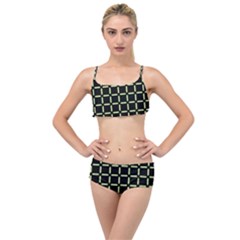 Pattern Digital Seamless Texture Layered Top Bikini Set