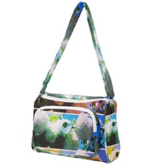 Bright Snowball Branch Collage (iii) Front Pocket Crossbody Bag