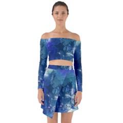 Wonderful Elegant Floral Design Off Shoulder Top With Skirt Set by FantasyWorld7