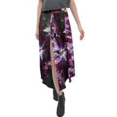 Galaxy Tulip Velour Split Maxi Skirt