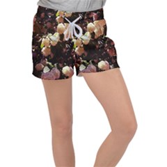 Pink Snowballs Ii Women s Velour Lounge Shorts by okhismakingart