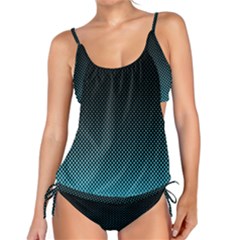 Sharp - Turquoise Halftone Tankini Set by WensdaiAmbrose