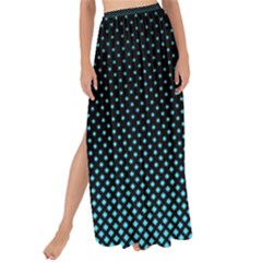 Sharp - Turquoise Halftone Maxi Chiffon Tie-up Sarong by WensdaiAmbrose