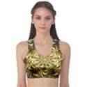 Fractal Flower Petals Gold Sports Bra View1