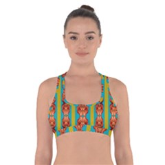 Love For The Fantasy Flowers With Happy Joy Cross Back Sports Bra by pepitasart