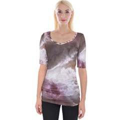 Thunder Thunderstorm Storm Weather Wide Neckline Tee