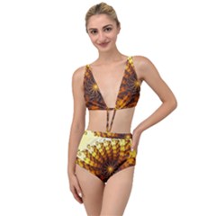 Background Colorful Graphic Design Tied Up Two Piece Swimsuit by Pakrebo