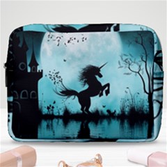 Wonderful Unicorn Silhouette In The Night Make Up Pouch (large) by FantasyWorld7