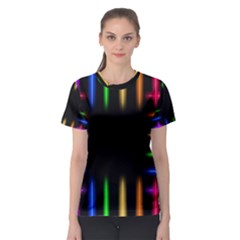 Neon Light Abstract Pattern Women s Sport Mesh Tee
