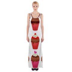 Chocolate Cake Muffin Maxi Thigh Split Dress