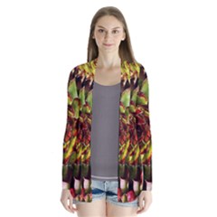 Plant Succulents Succulent Drape Collar Cardigan by Pakrebo