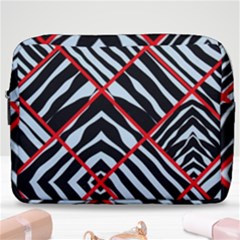Model Abstract Texture Geometric Make Up Pouch (large) by Pakrebo