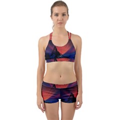 Matterhorn Switzerland Fantasy Aurora Back Web Gym Set