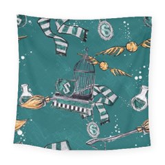 Slytherin Pattern Square Tapestry (large) by Sobalvarro