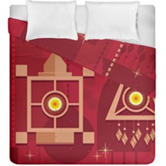 Background Objects Stylized Duvet Cover Double Side (king Size)