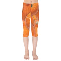 Pumpkin Halloween Fall Thanksgiving Kids  Capri Leggings  by Pakrebo