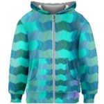 Texture Geometry Kids  Zipper Hoodie Without Drawstring