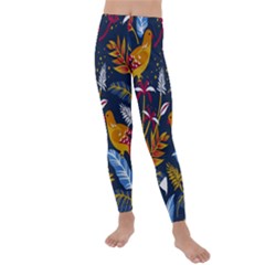 Colorful Birds In Nature Kids  Lightweight Velour Leggings