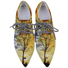 Branches Dawn Dusk Fall Pointed Oxford Shoes