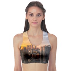 View Of High Rise Buildings During Day Time Sports Bra by Pakrebo